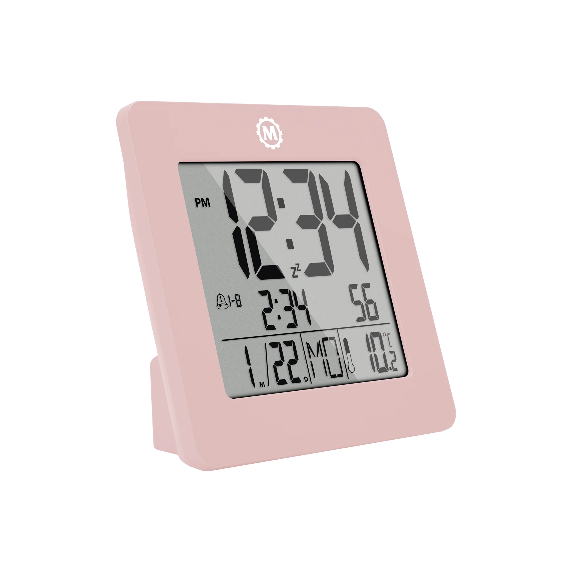 Digital Desktop Clock - Pink
