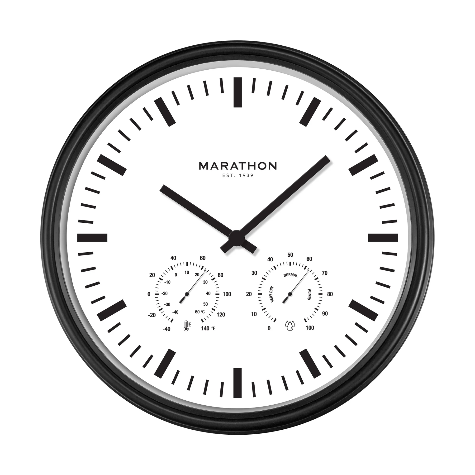 Jumbo 20 Inch Indoor/Outdoor Clock with Temperature and Humidity