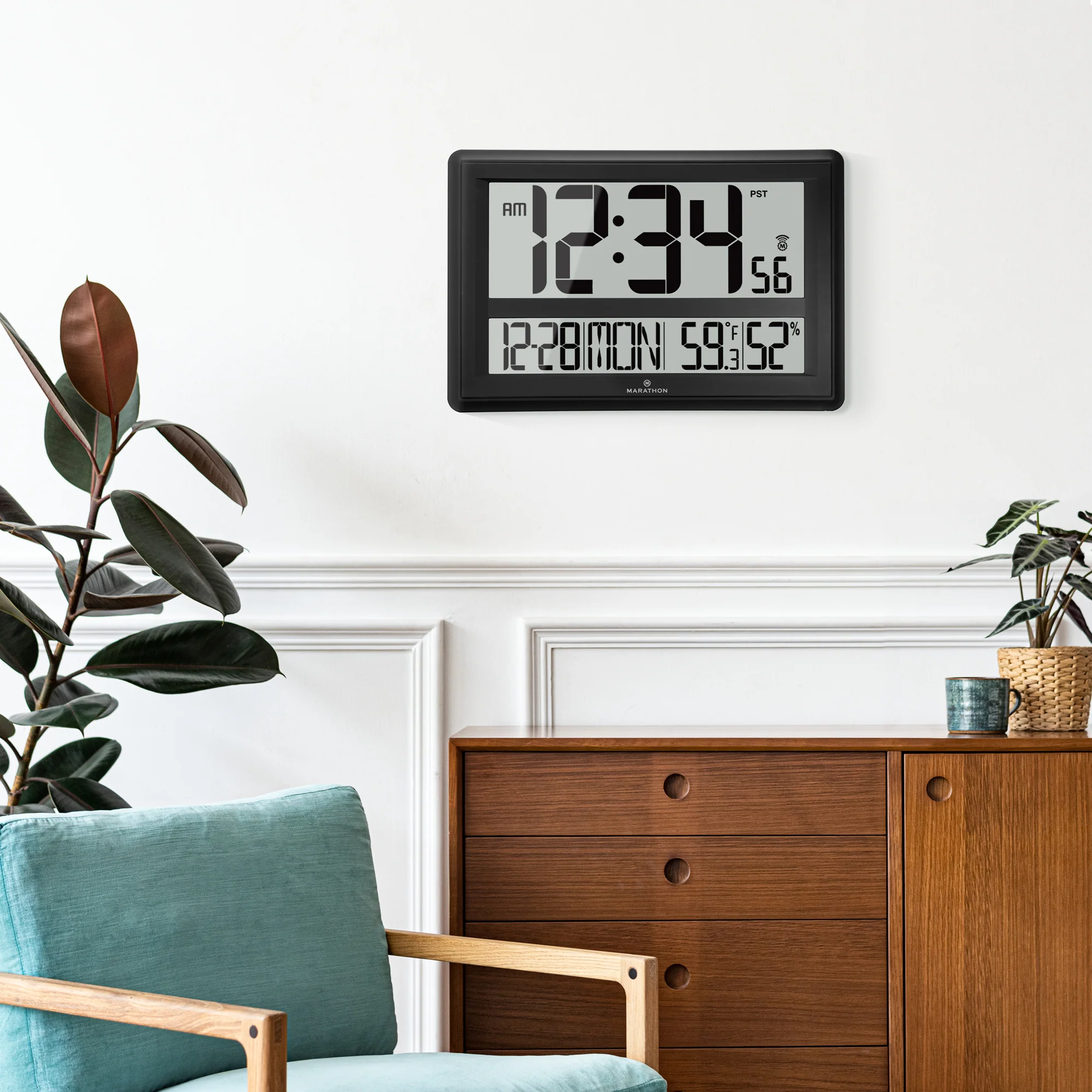 Jumbo Atomic Wall Clock with Table Stand