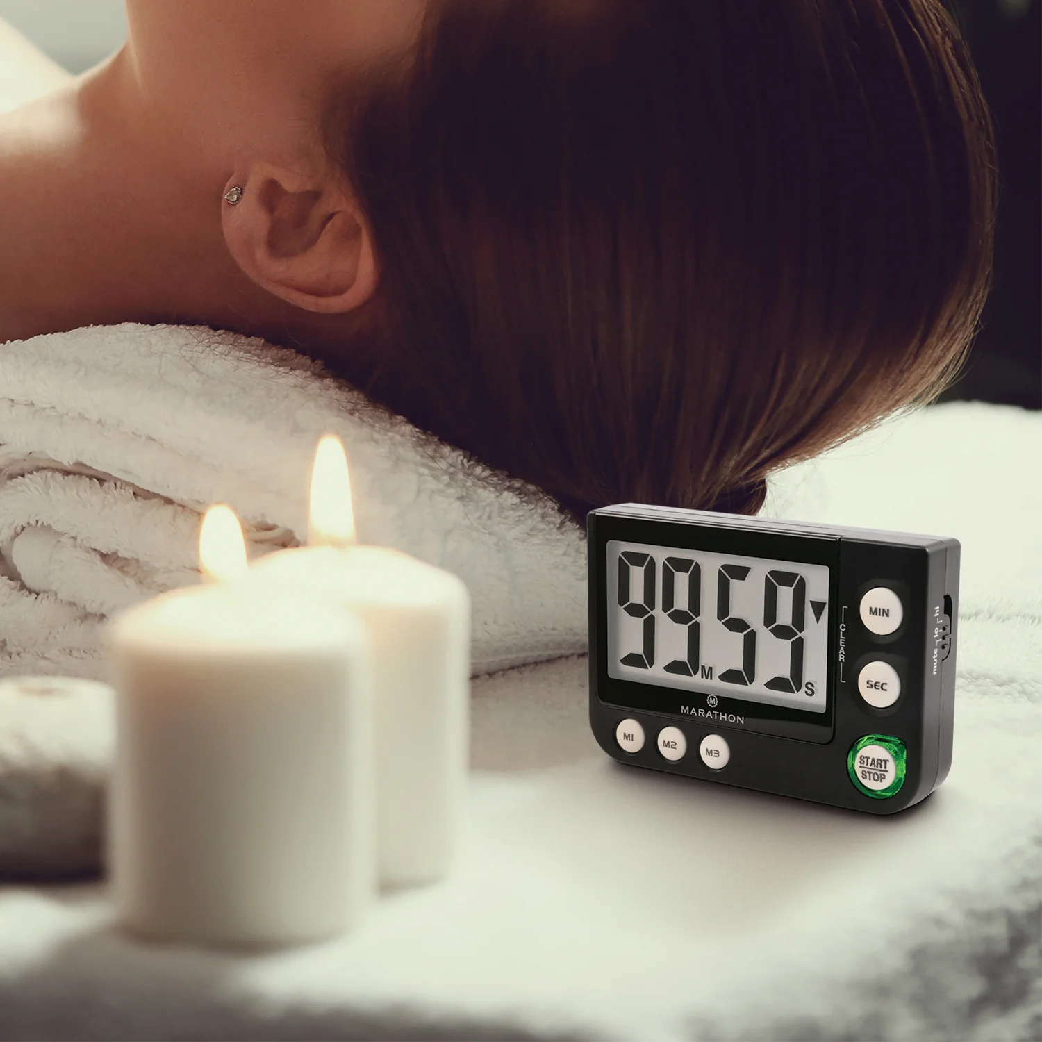 Large Display Countdown / Up Timer with Blinking Alarm and Adjustable Sound