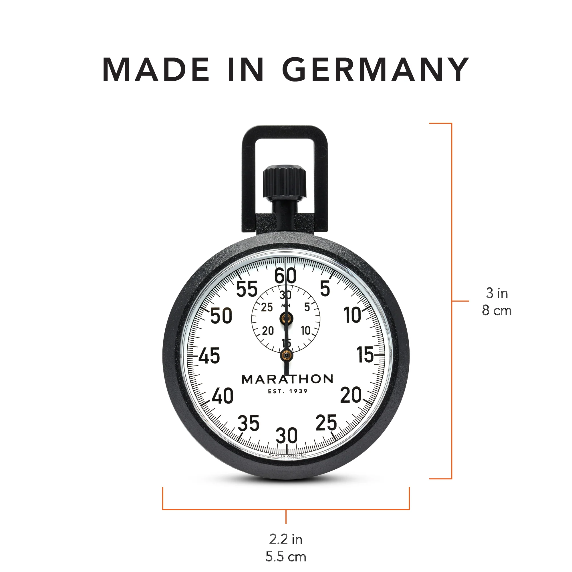 Mechanical Stopwatch: Single Action, (1/5 sec) 30 min Register