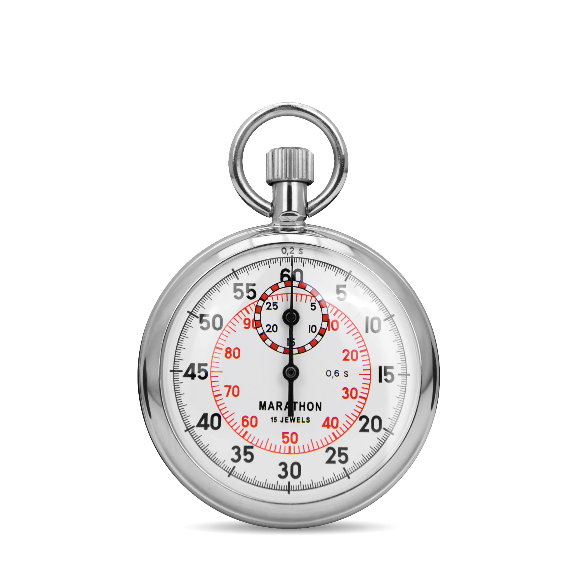 Mechanical Stopwatch: Single Action, 2 Scale (1/5 sec & 1/100 min) 30 min Register 1 Mechanical Stopwatch: Single Action, 2 Scale (1/5 sec & 1/100 min) 30 min Register