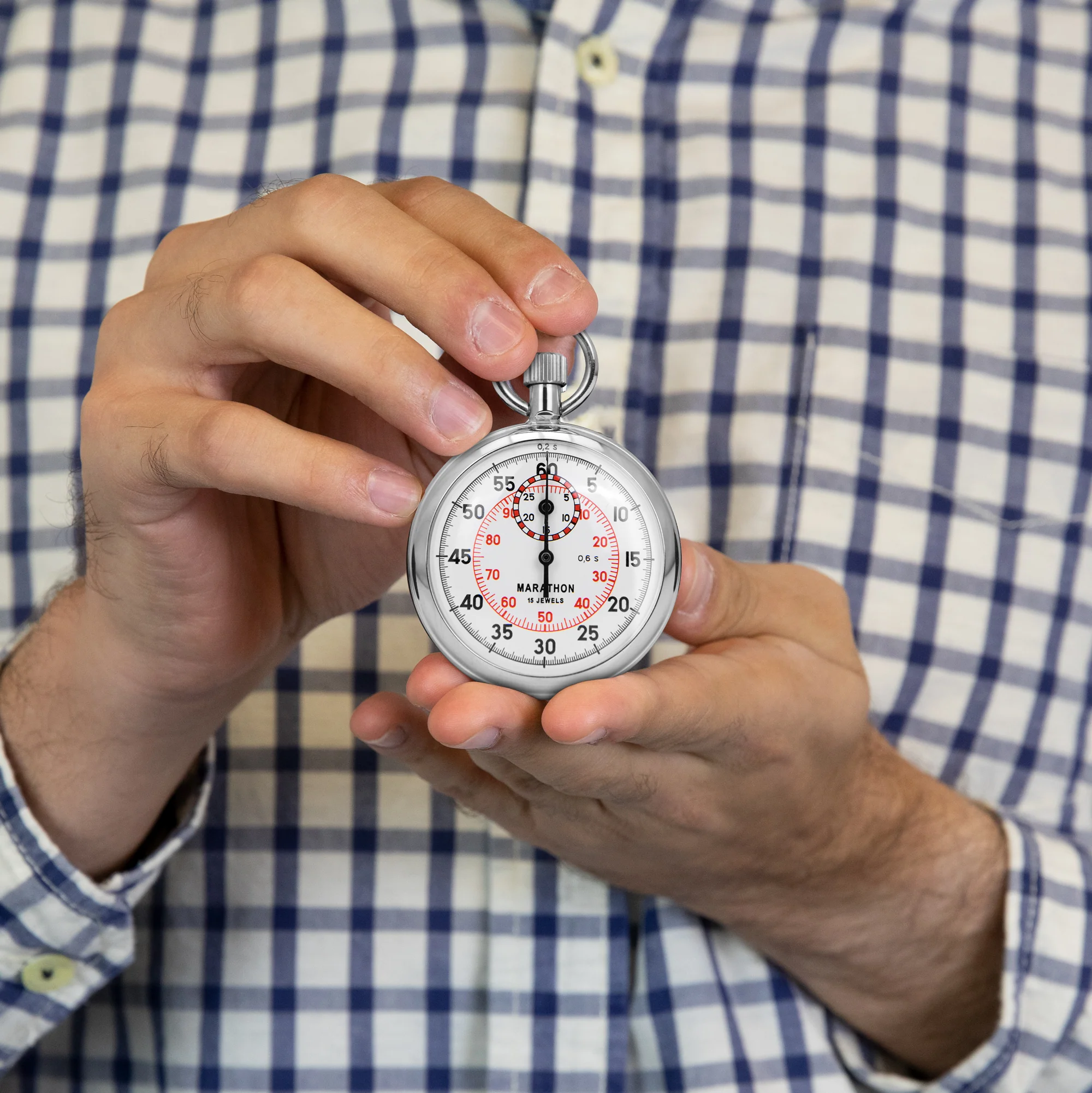 Mechanical Stopwatch: Single Action, 2 Scale (1/5 sec & 1/100 min) 30 min Register 4 Mechanical Stopwatch: Single Action, 2 Scale (1/5 sec & 1/100 min) 30 min Register