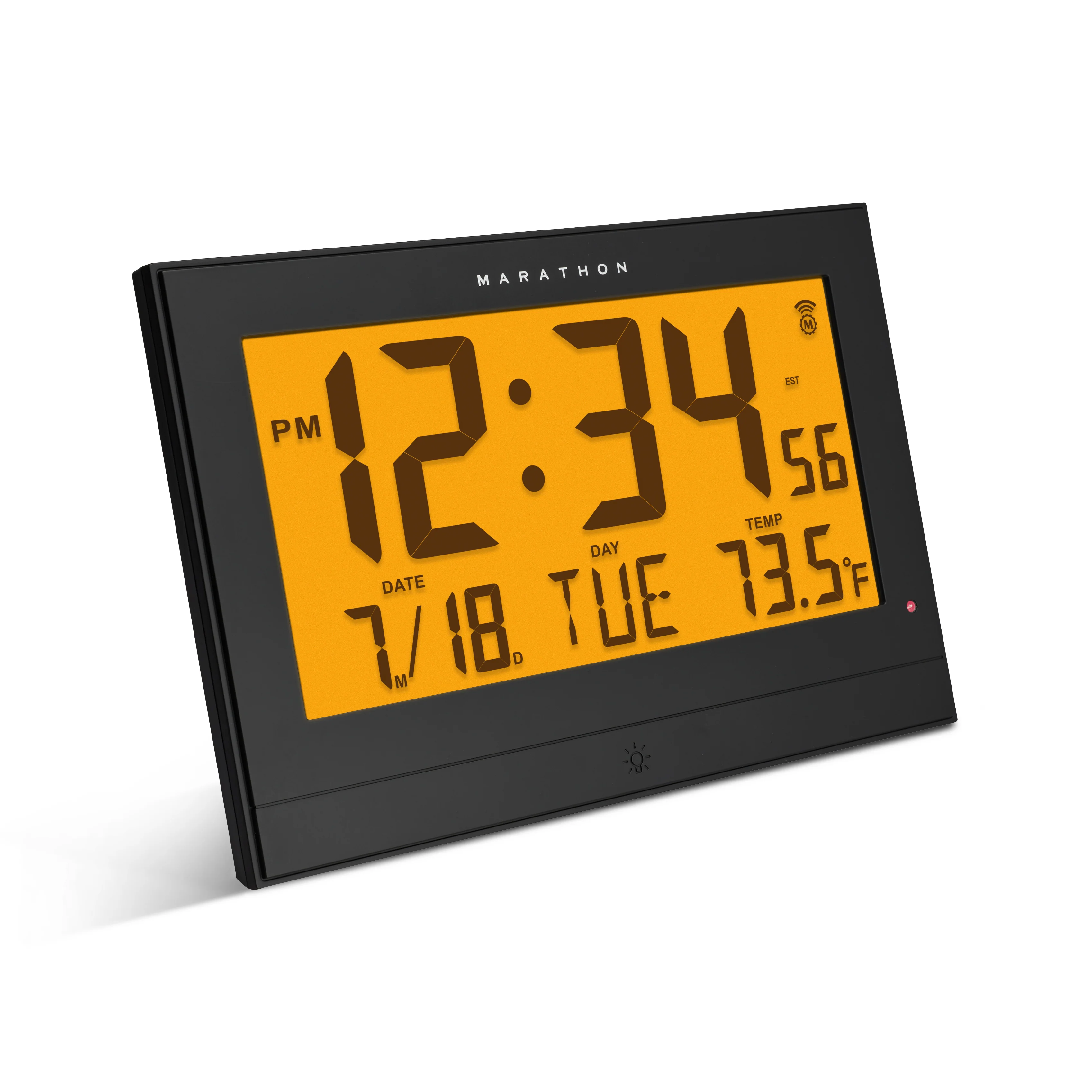 Self-Setting Clock with Auto Backlight and Power Adapter