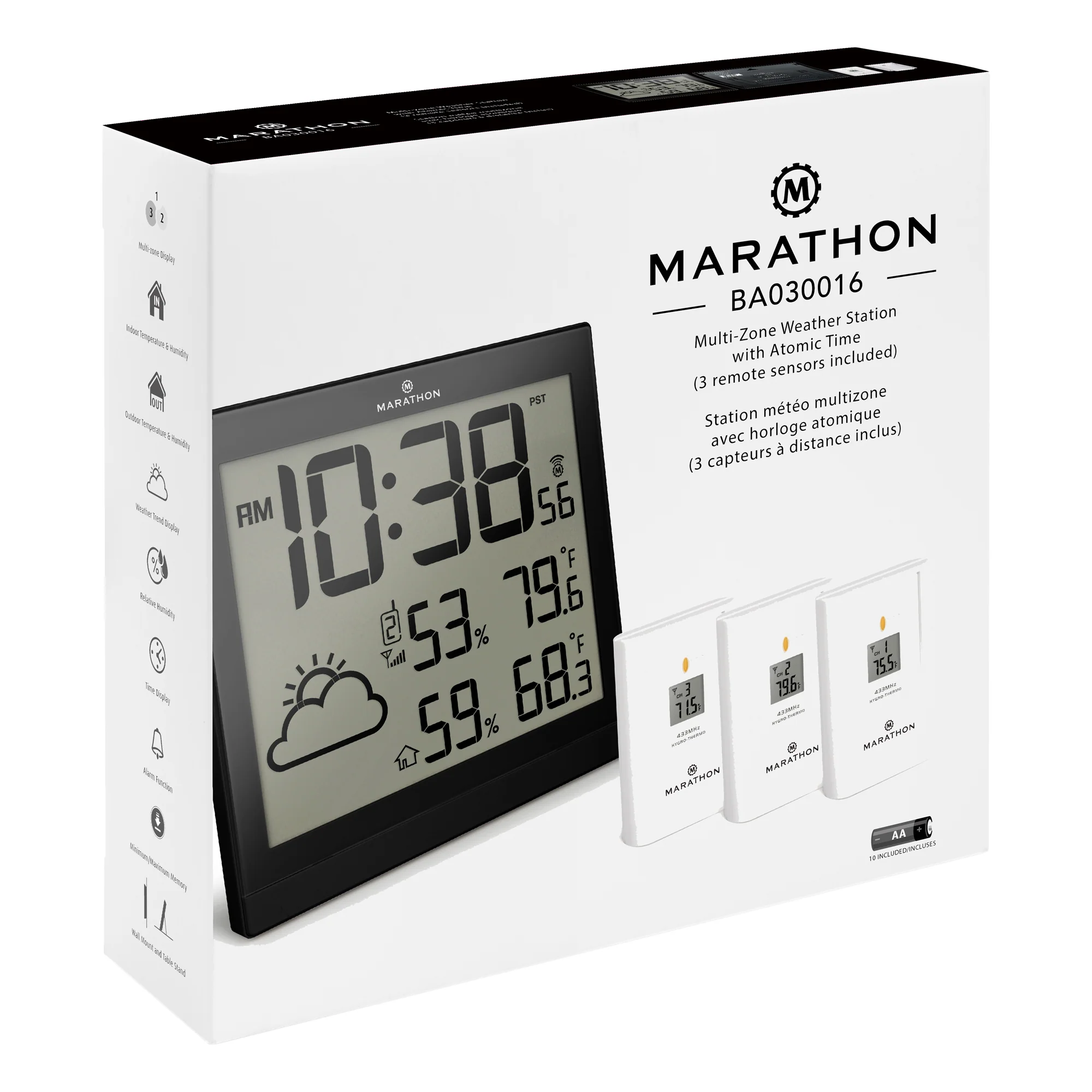 Self-Setting Weather Station and Clock with 3 Remote Sensors 6 Self-Setting Weather Station and Clock with 3 Remote Sensors