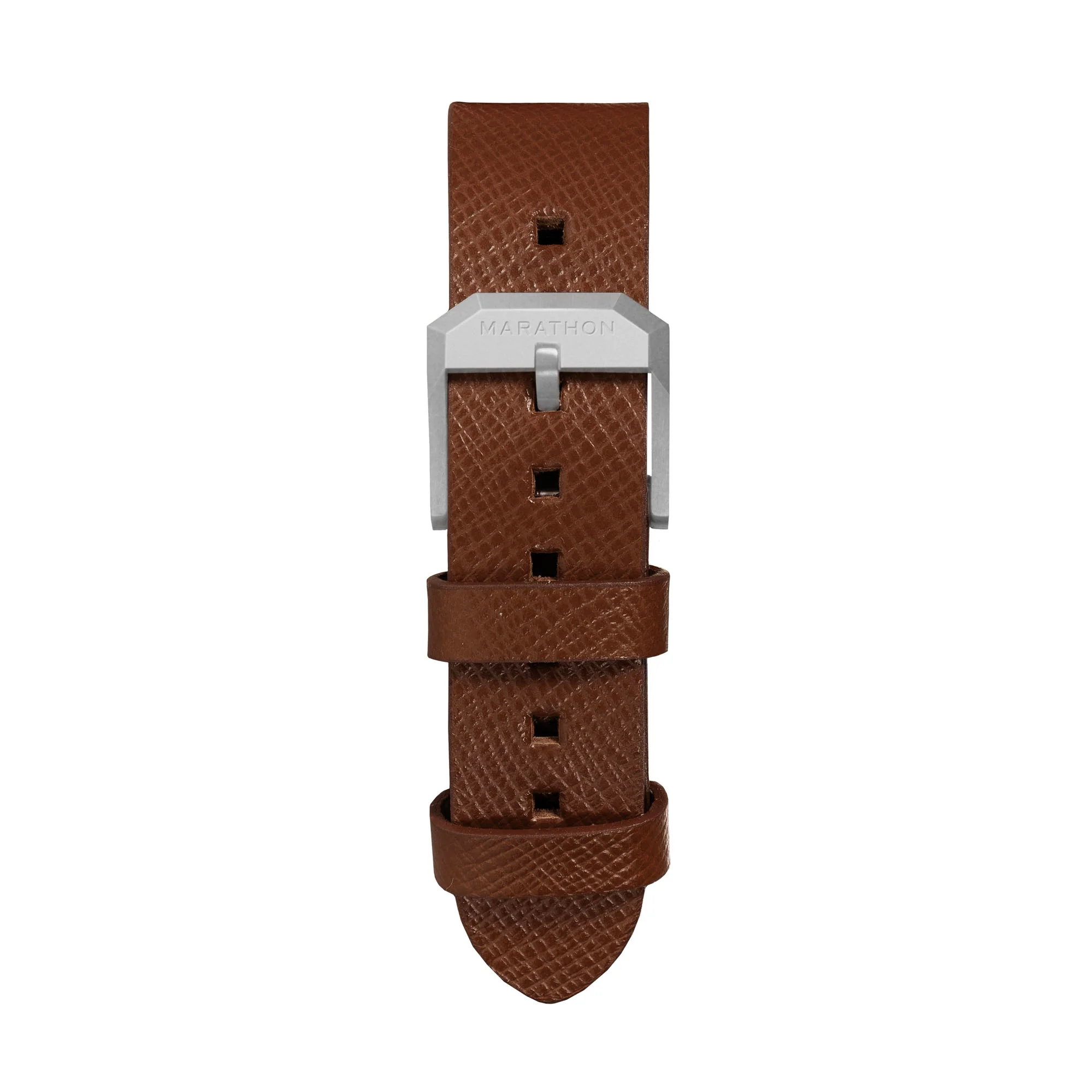 2-Piece Leather Strap, 20mm, Cognac, Parkerized Hardware