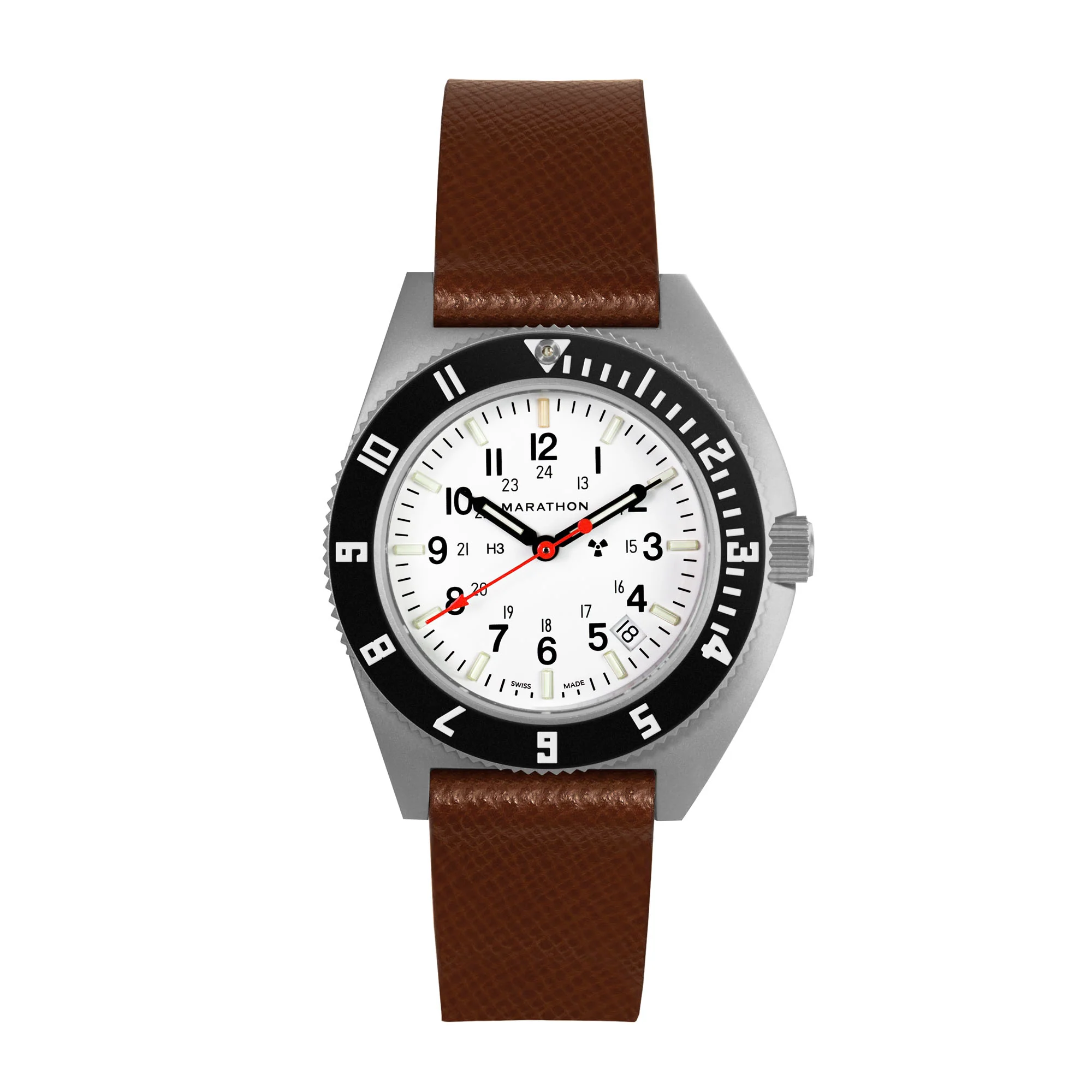 2-Piece Leather Strap, 20mm, Cognac, Parkerized Hardware