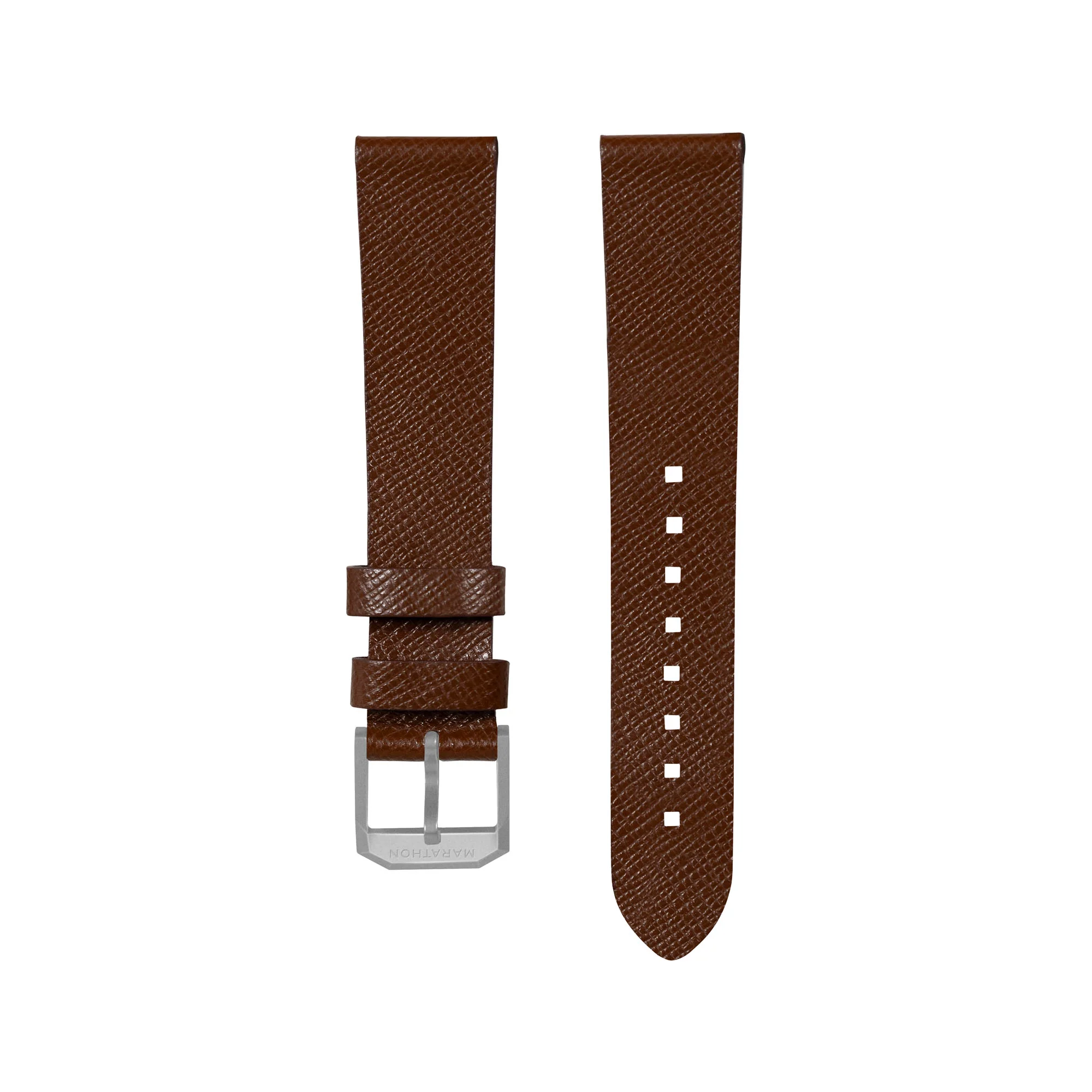 2-Piece Leather Strap, 20mm, Cognac, Parkerized Hardware