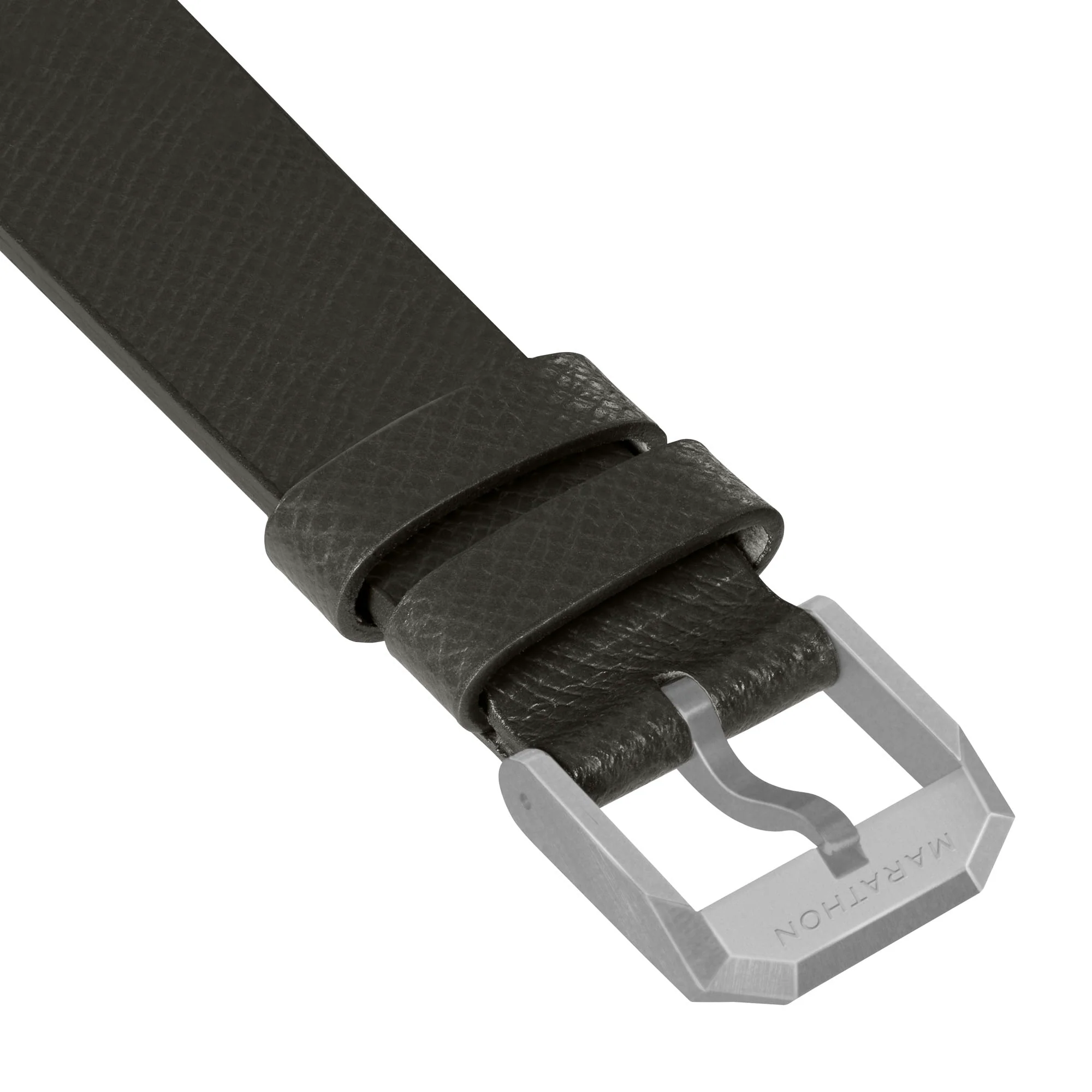 2-Piece Leather Strap, 20mm, Moss Green, Parkerized Hardware