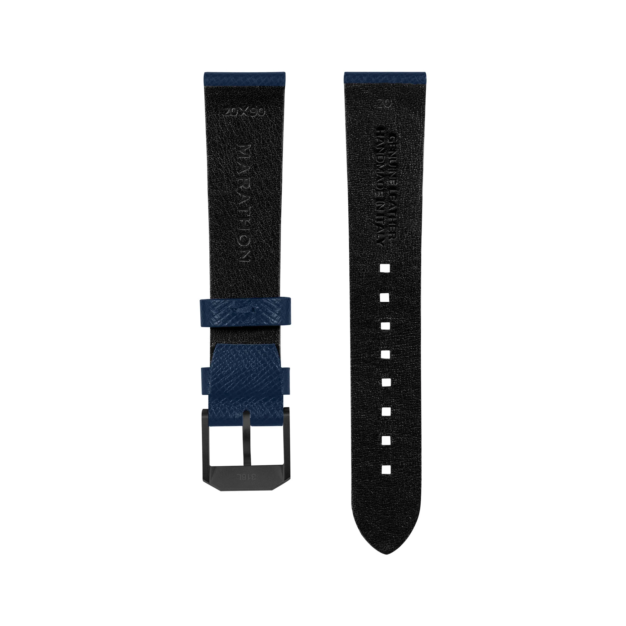 2-Piece Leather Strap, 20mm, Royal Blue, Anthracite Hardware 9 2-Piece Leather Strap, 20mm, Royal Blue, Anthracite Hardware